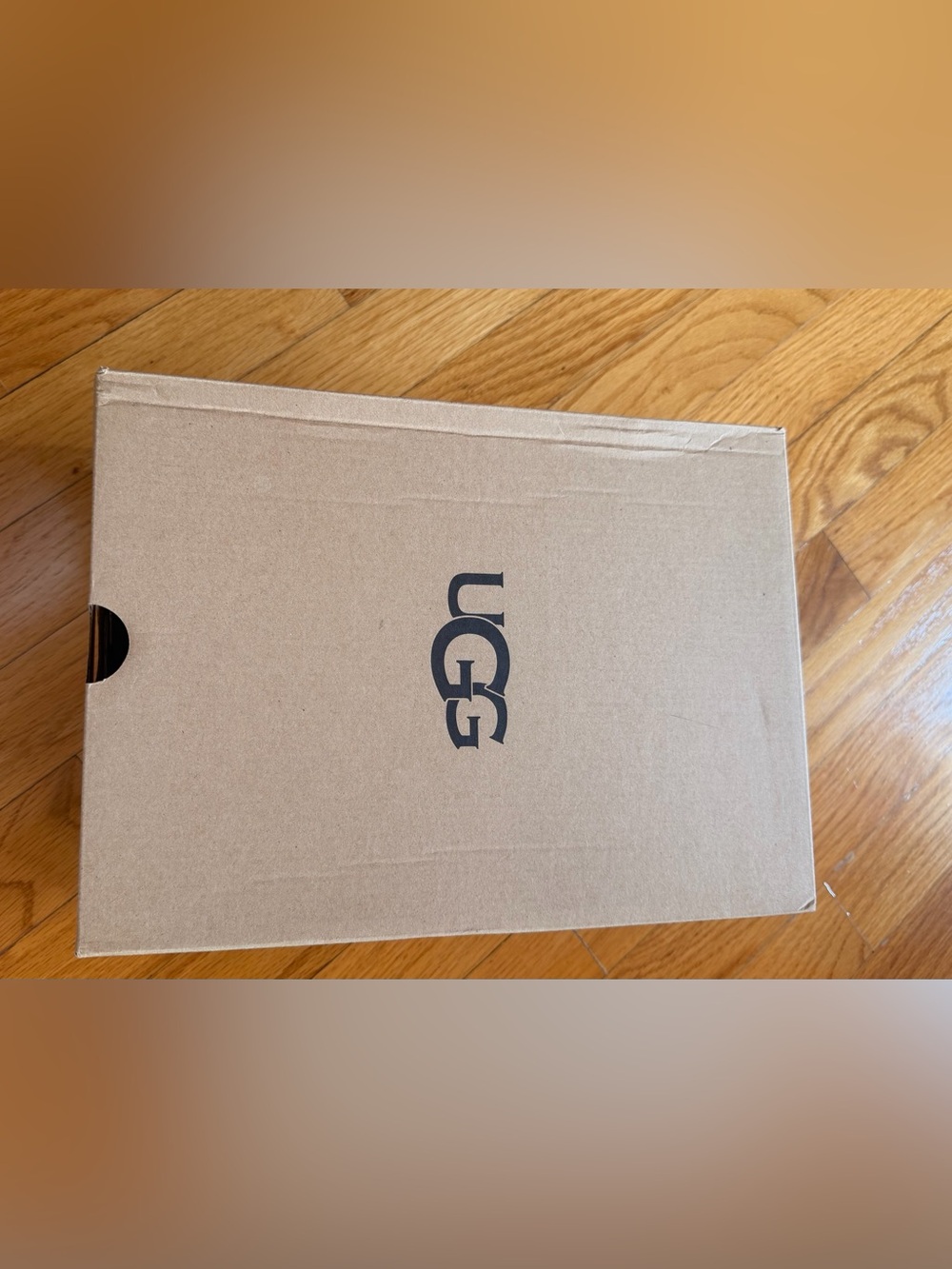 UGG 8 - Grey Cozy Fluffy Slide with Branded Heel Strap - Picture 8 of 8